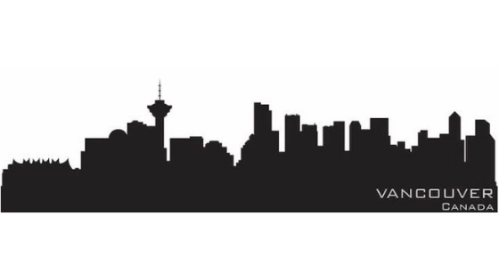 Picture of the silhouette of vancouver BC used as reference material for Michaels tattoo